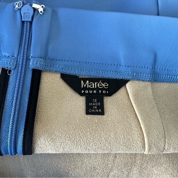 Maree Pour Toi pleather faux wrap skirt Size 12 - Picture 3 of 12